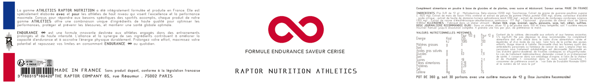 Endurance ♾️ - Complexe ViNitrox™, Bêta-Alanine, Guarana